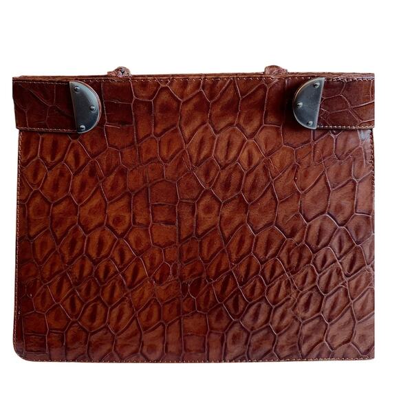 Lanvin F by Fortuna Valentino Embossed Leather Handle Bag - Picture 6 of 8